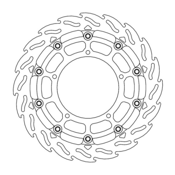 Moto-Master Racing Flame Brakedisc front right Yamaha: YZF R1