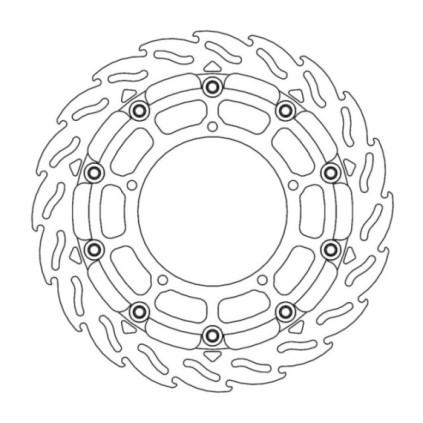 Moto-Master Racing Flame Brakedisc front right Yamaha: YZF R1