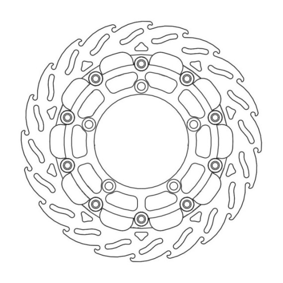 Moto-Master Racing Flame Brakedisc front left Suzuki: DL 650 ABS, GS 600 ABS