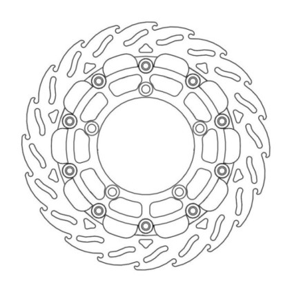 Moto-Master Racing Flame Brakedisc front left Suzuki: DL 650 ABS, GS 600 ABS