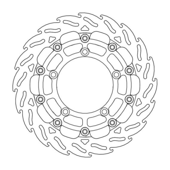 Moto-Master Racing Flame Brakedisc front right Suzuki: DL 650 ABS, GS 600 ABS