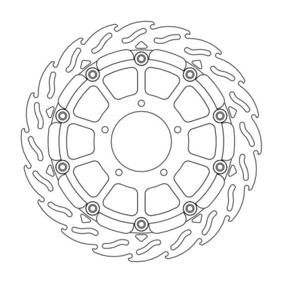Moto-Master Racing Flame Brakedisc front left MV Agusta: F3, Brutale 675, Brutal