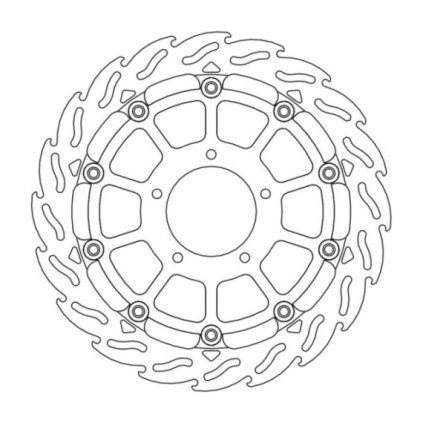 Moto-Master Racing Flame Brakedisc front left MV Agusta: F3, Brutale 675, Brutal