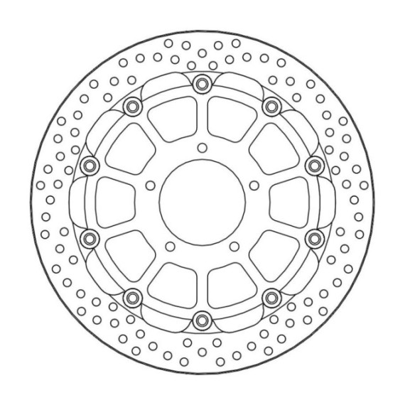 Moto-Master Racing Halo Brakedisc front MV Agusta: F3, Brutale 675, Brutale 800,