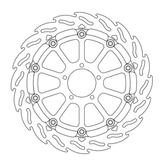 Moto-Master Racing Flame Brakedisc front right KTM: 1290 Superduke