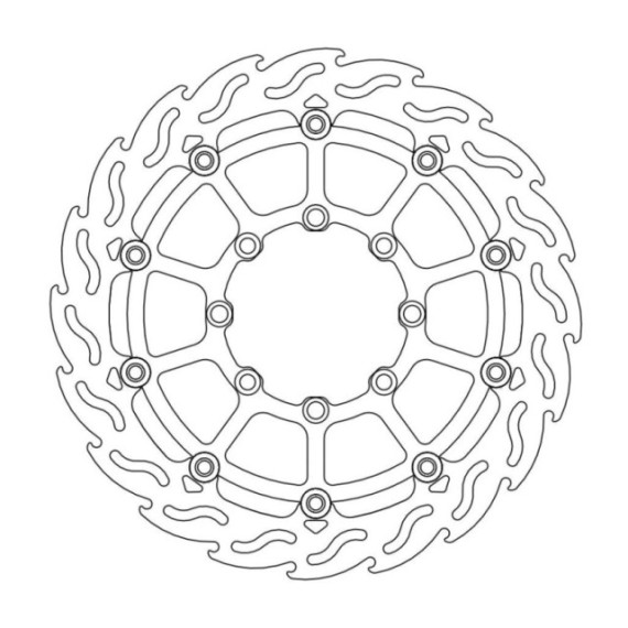 Moto-Master SMR Flame Brakedisc front Kawasaki KDX, KLX, KX (black)
