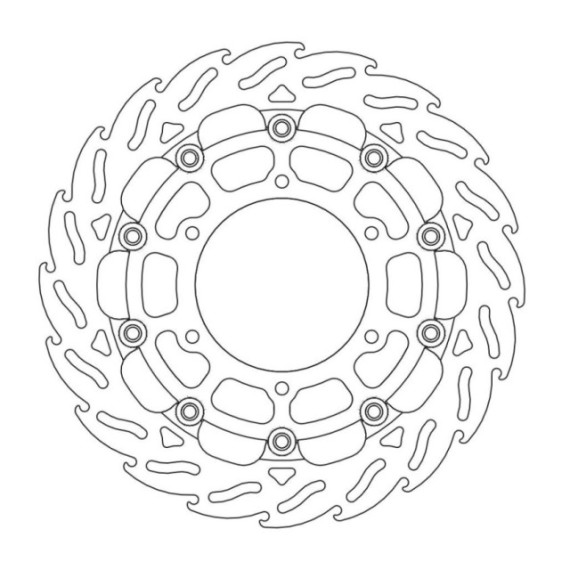 Moto-Master Racing Flame Brakedisc front left Suzuki: GSX-S1000(F)