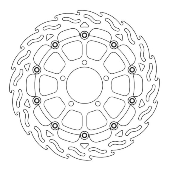 Moto-Master Flame Brakedisc front right Kawasaki: ZX-10