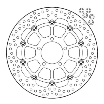 Moto-Master Halo Brakedisc front Kawasaki: ZX-10