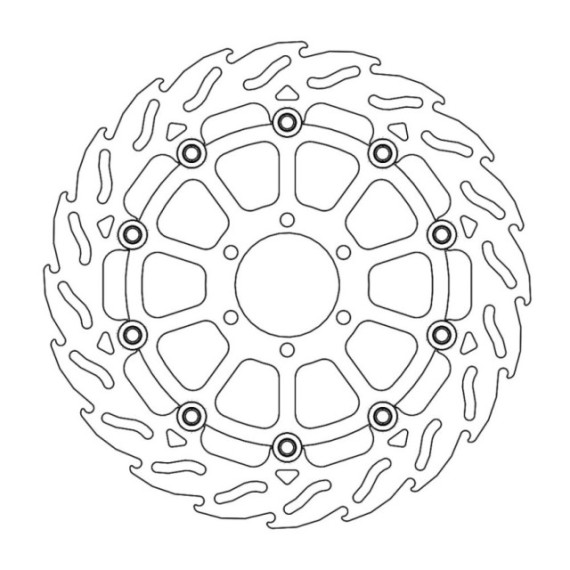Moto-Master Flame Brakedisc front left Ducati: Monster 620/695, Monster 800 S2R,