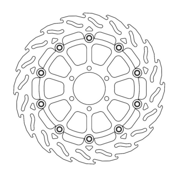 Moto-Master Flame Brakedisc front right Ducati: Monster 620/695, Monster 800 S2R