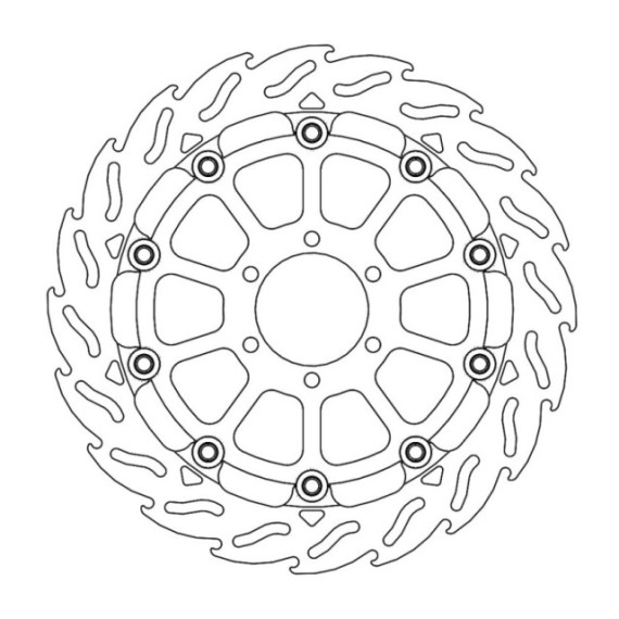 Moto-Master Racing Flame Brakedisc front left Ducati: Monster 620/695, Monster 8