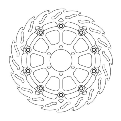 Moto-Master Racing Flame Brakedisc front left Ducati: Monster 620/695, Monster 8