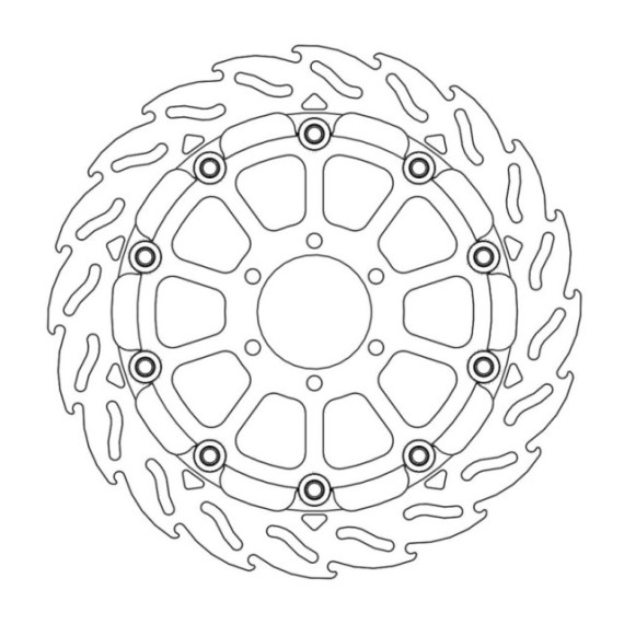 Moto-Master Racing Flame Brakedisc front right Ducati: Monster 620/695, Monster 