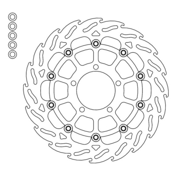 Moto-Master Flame Brakedisc front left Triumph: Bonneville