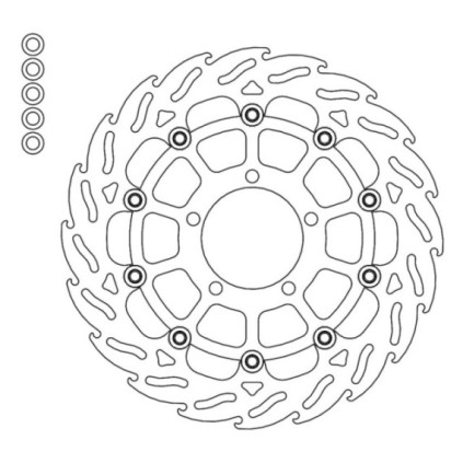 Moto-Master Flame Brakedisc front left Triumph: Bonneville