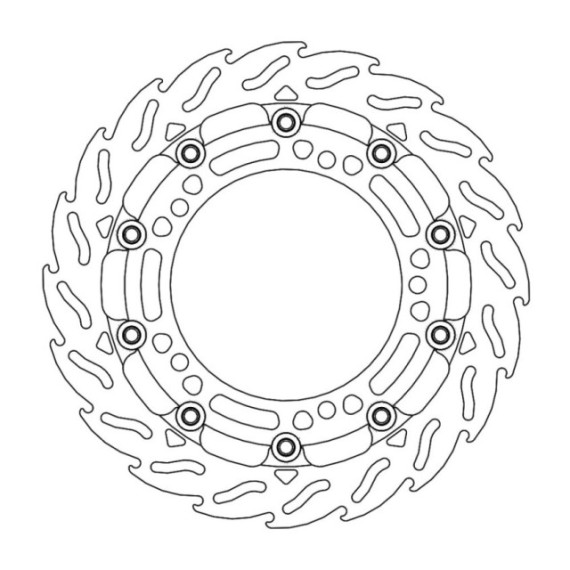 Moto-Master Racing Flame Brakedisc front left Kawasaki: Z650/900, Ninja 650 2017