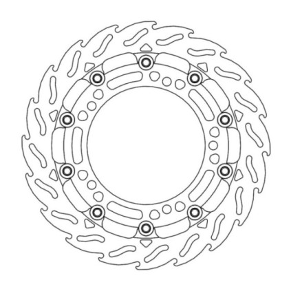 Moto-Master Racing Flame Brakedisc front left Kawasaki: Z650/900, Ninja 650 2017