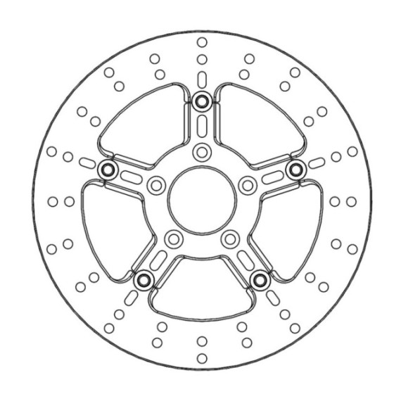 Moto-Master Harley Kingman Brakedisc kelluva alu keskiö Ø292 (8.7mm holes)