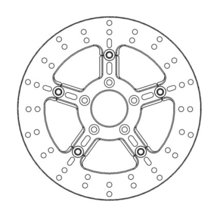 Moto-Master Harley Kingman Brakedisc kelluva alu keskiö Ø292 (8.7mm holes)