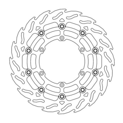 Moto-Master Supermoto Racing Flame Brakedisc front Yamaha Ø300mm