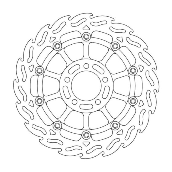 Moto-Master Flame Brakedisc front left Kawasaki: ZX-6R, ZX-9R