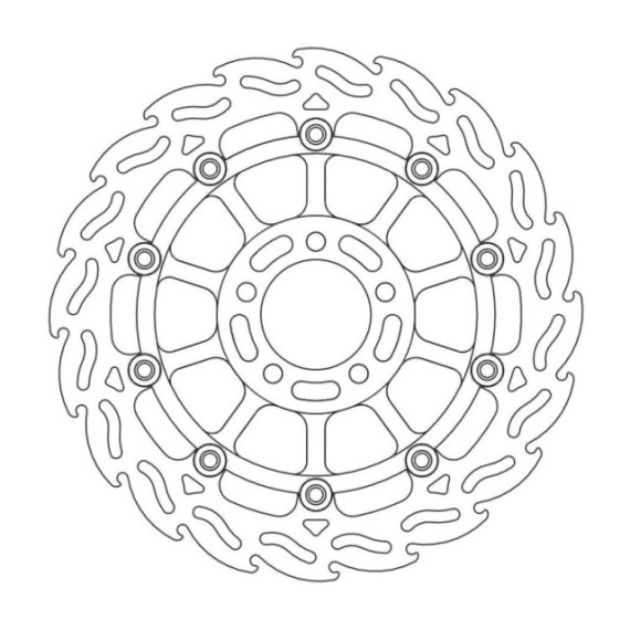 Moto-Master Flame Brakedisc front right Kawasaki: ZX-6R, ZX-9R