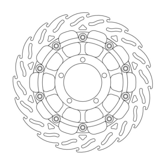 Moto-Master Racing Flame Brakedisc front left 5,5mm Triumph