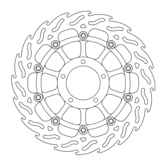 Moto-Master Flame Brakedisc front left Hypermotard, EVO. SP