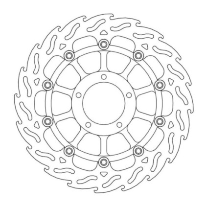 Moto-Master Flame Brakedisc front left Hypermotard, EVO. SP