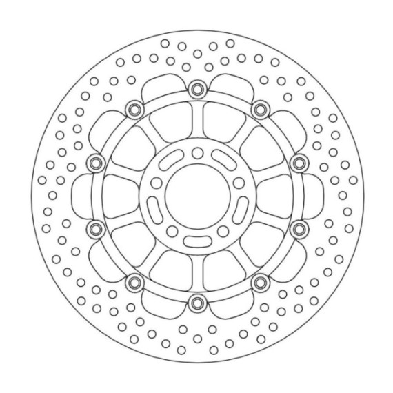 Moto-Master Halo Brakedisc front Kawasaki: ZXR400, ZXR750 Ninja, ZX-9R Ninja, Ze