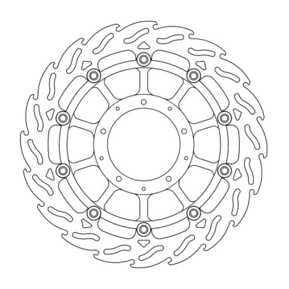 Moto-Master Flame Brakedisc front left Honda: VFR1200F / DCT / Parking brake