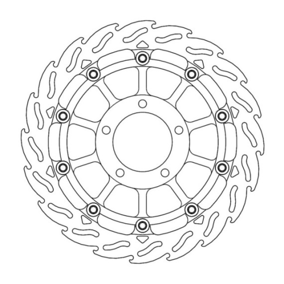 Moto-Master Racing Flame Brakedisc front left Triumph: Speed Triple, Tiger 1050,