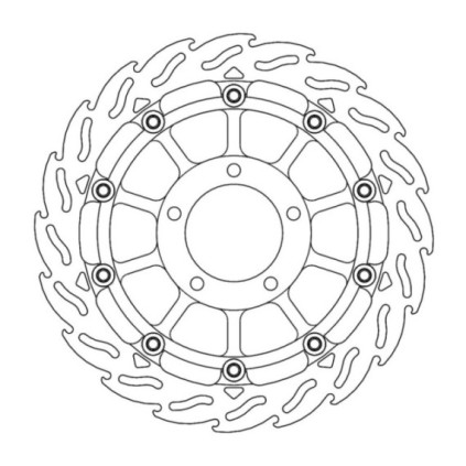 Moto-Master Racing Flame Brakedisc front left Triumph: Speed Triple, Tiger 1050,