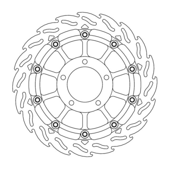 Moto-Master Racing Flame Brakedisc front right Triumph: Speed Triple, Tiger 1050