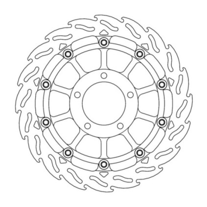 Moto-Master Racing Flame Brakedisc front right Triumph: Speed Triple, Tiger 1050