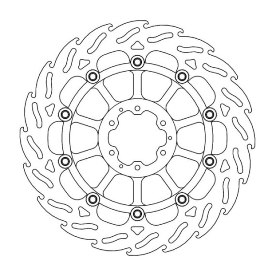Moto-Master Flame Brakedisc front left Honda: CRF 1000 L Africa Twin