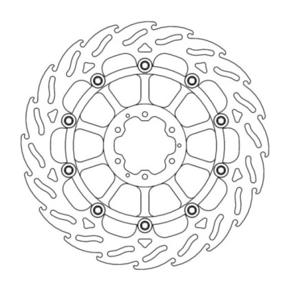 Moto-Master Flame Brakedisc front left Honda: CRF 1000 L Africa Twin
