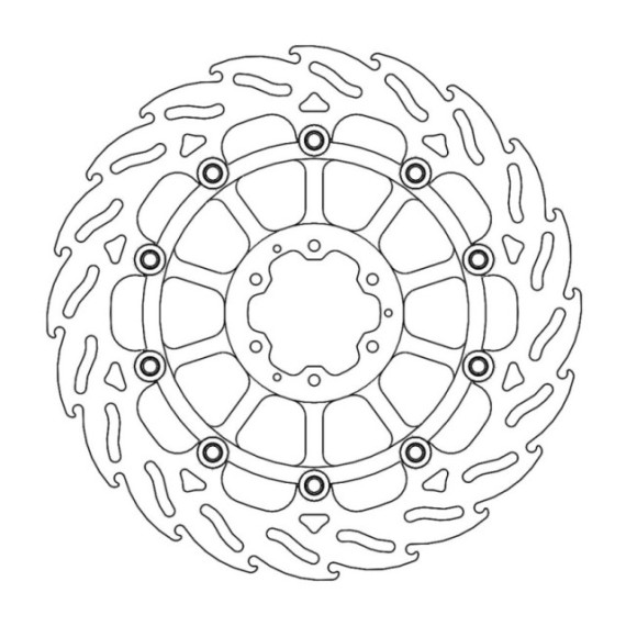 Moto-Master Flame Brakedisc front right Honda: CRF 1000 L Africa Twin