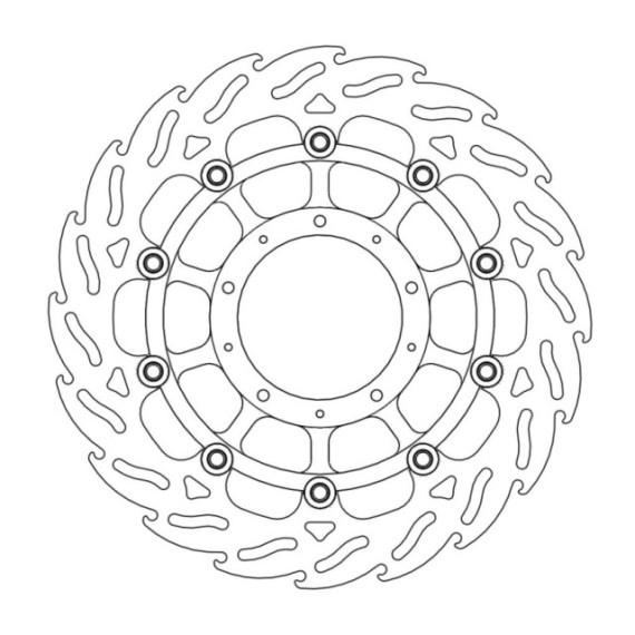 Moto-Master Flame Brakedisc front left Honda: VFR 800, VFR 800 X Crossrunner