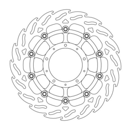 Moto-Master Flame Brakedisc front left Honda: VFR 800, VFR 800 X Crossrunner