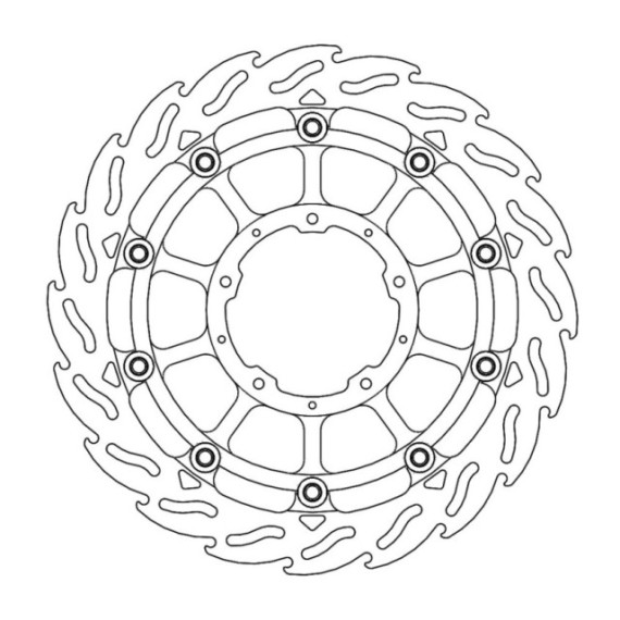Moto-Master Racing Flame Brakedisc front left Honda: CBR1000RR Fireblade, SP 201