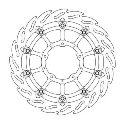 Moto-Master Racing Flame Brakedisc front left Honda: CBR1000RR Fireblade, SP 201