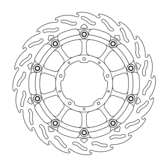 Moto-Master Racing Flame Brakedisc front right Honda: CBR1000RR Fireblade, SP 20