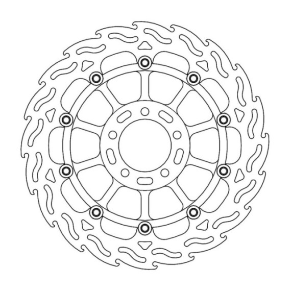 Moto-Master Flame Brakedisc front right Kawasaki: ZX-10RR