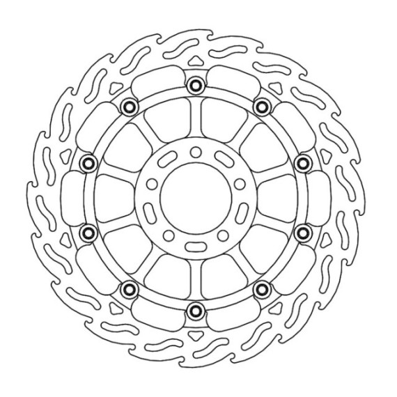 Moto-Master Racing Flame Brakedisc front left Kawasaki: ZX-10RR