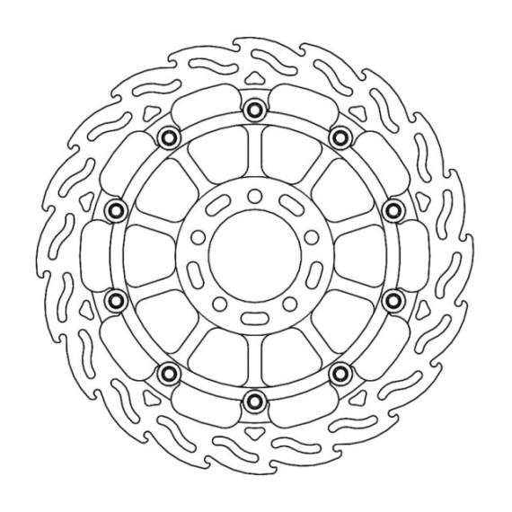 Moto-Master Racing Flame Brakedisc front right Kawasaki: ZX-10RR