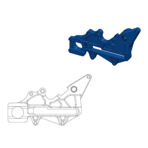 Moto-Master Adapter Husqvarna: Factory rear Ø220mm blue