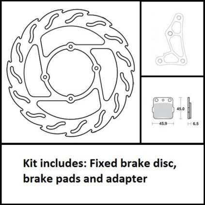 Moto-Master Kit Fixed  260 Offroad Honda (disc-Adapter-Brakepads)