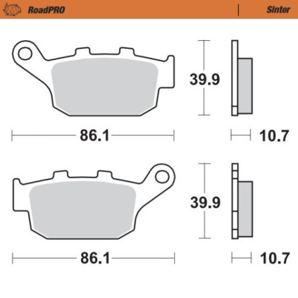 Moto-Master Brakepads RoadPRO Sinter rear